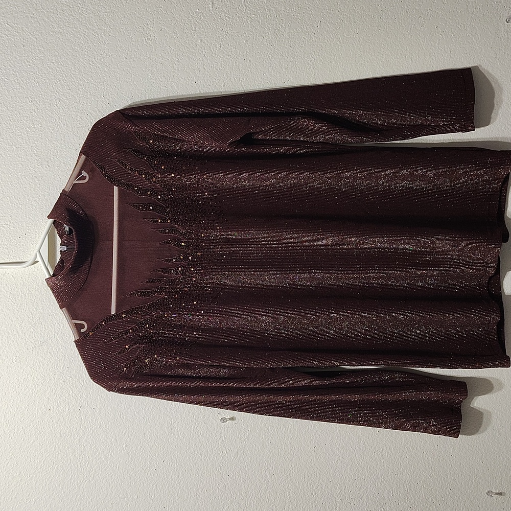 Elegant Brown Women's Top Size M
